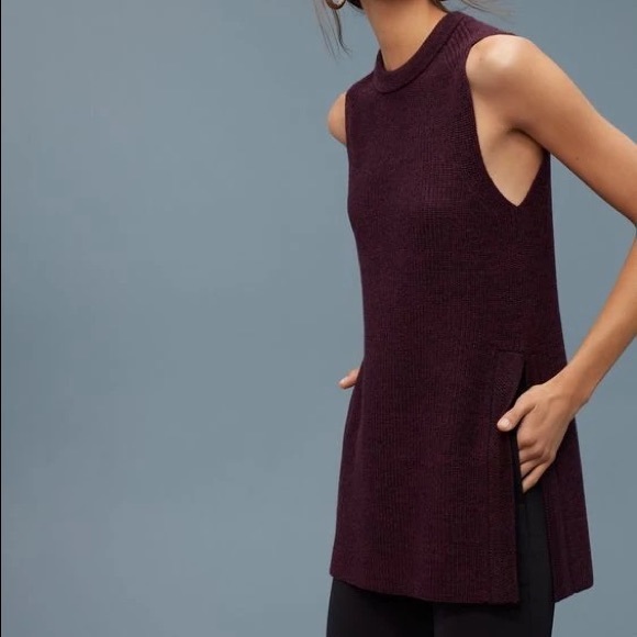 Aritzia Wilfred Palmier Maroon Knit Tunic - size small, excellent condition - Picture 4 of 4